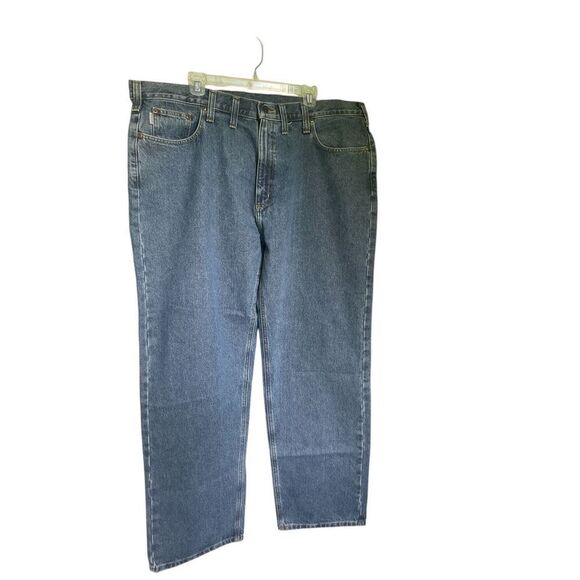 NWT Carhartt Men’s Straight Leg Relaxed Fit Jeans 44x32 - Picture 3 of 14